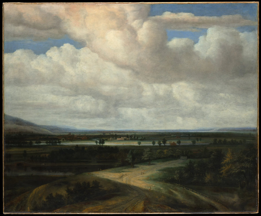 Paysage panoramique avec un domaine de campagne - Philips Koninck