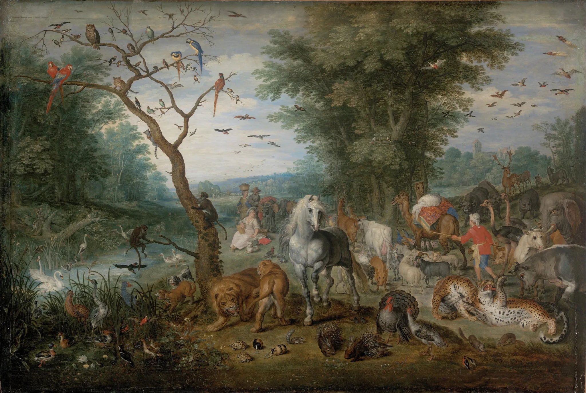 Paysage paradisiaque avec des animaux - Jan Brueghel l'Ancien image 1 tableau peint à l’huile sur toile