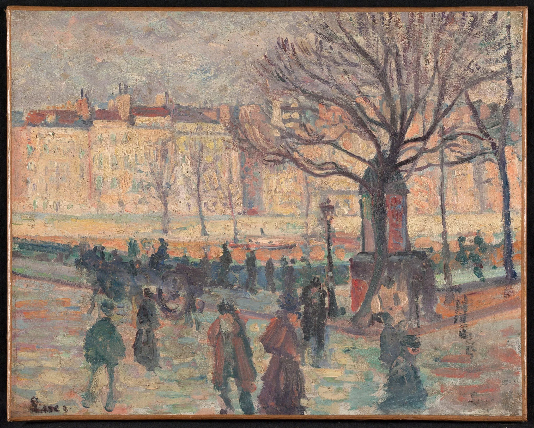 Paysage parisien. Bords de Seine - Maximilien Luce image 1 copie de tableau peinte à la main