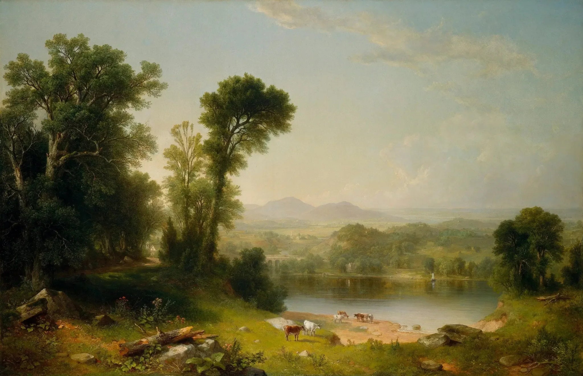 Paysage pastoral - Asher Brown Durand image 1 copie de tableau peinte à la main