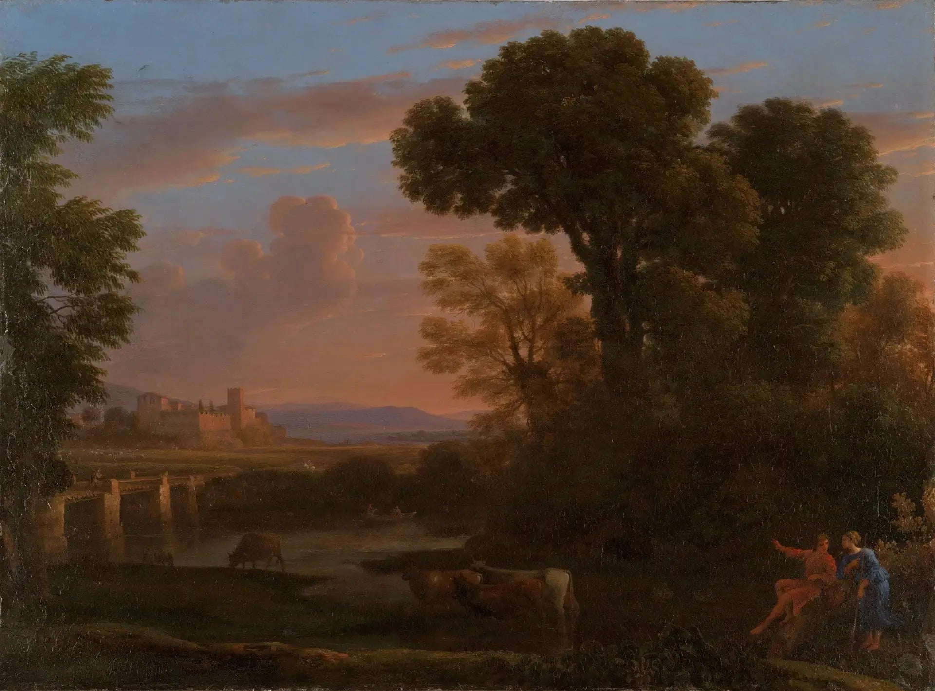 Paysage pastoral - Claude Lorrain image 1 tableau peint à l’huile sur toile