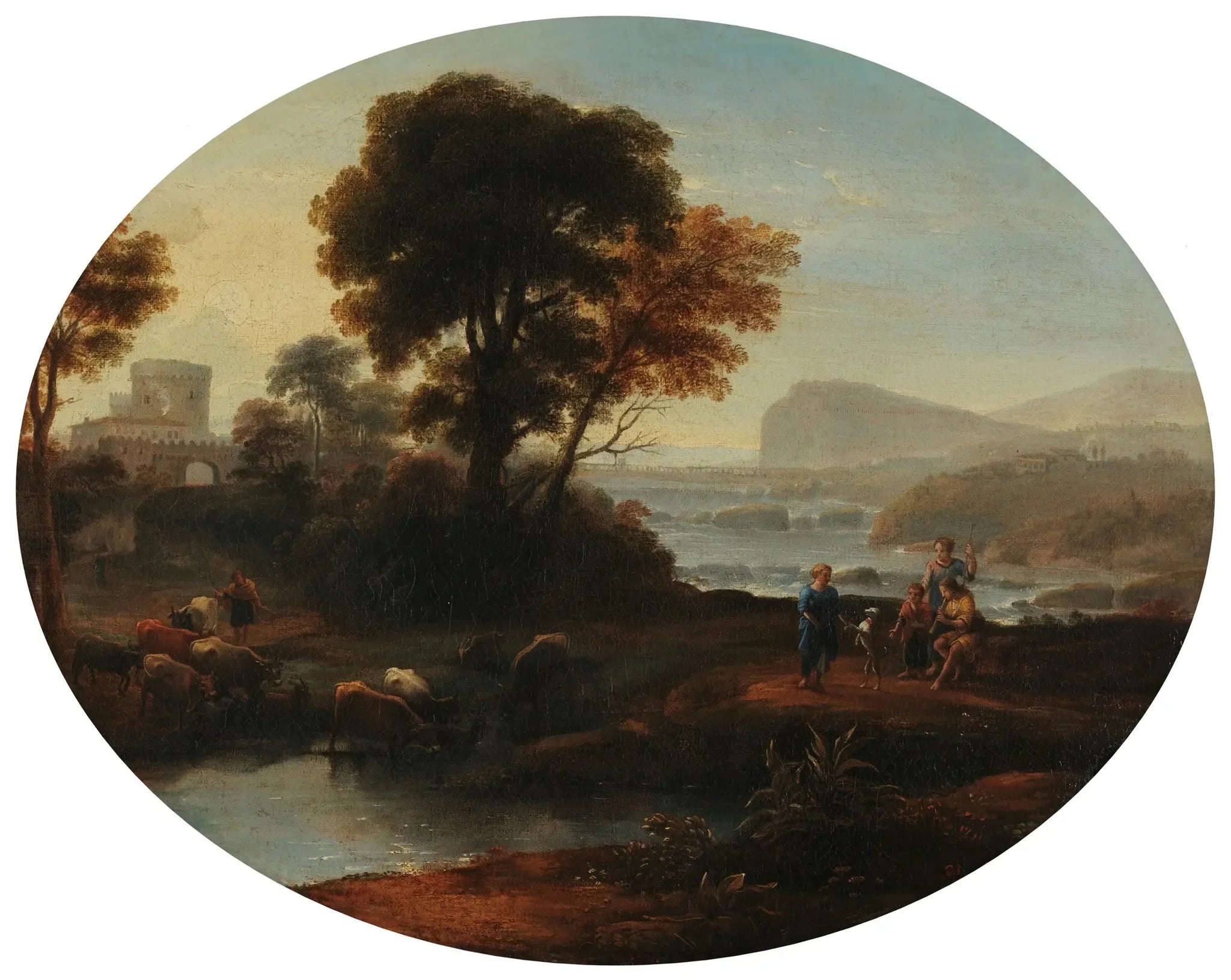 Paysage pastoral - Claude Lorrain image 1 reproduction de peinture à l’huile