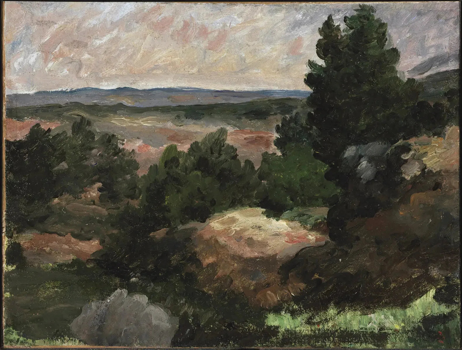 Paysage - Paul Cézanne image 1 reproduction de peinture à l’huile