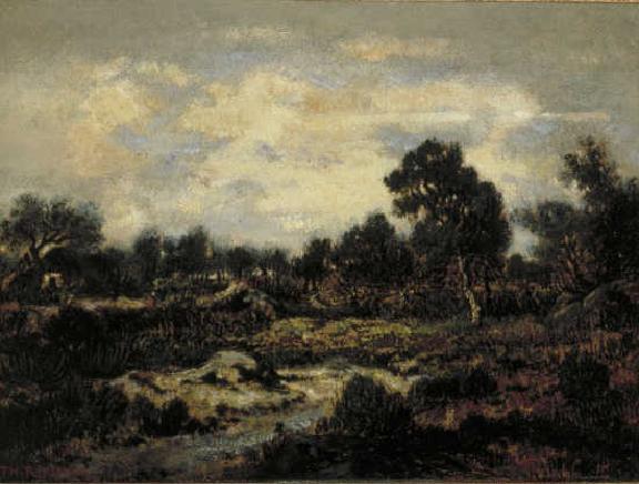 Paysage près de Fontainebleau - Théodore Rousseau image 1 copie peinte à la main à l’huile