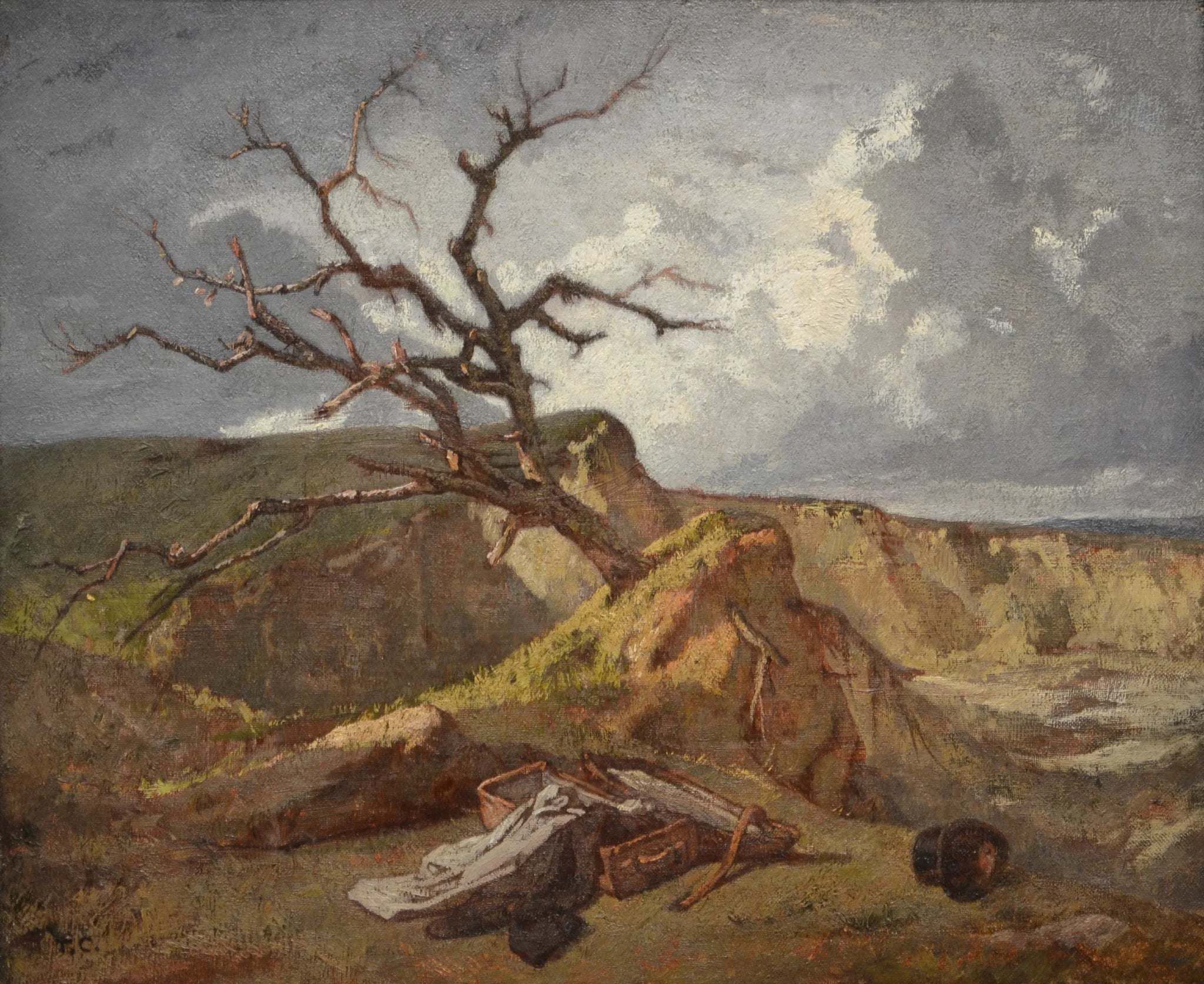 Paysage près de la mer - Thomas Couture image 1 tableau peint à l’huile sur toile