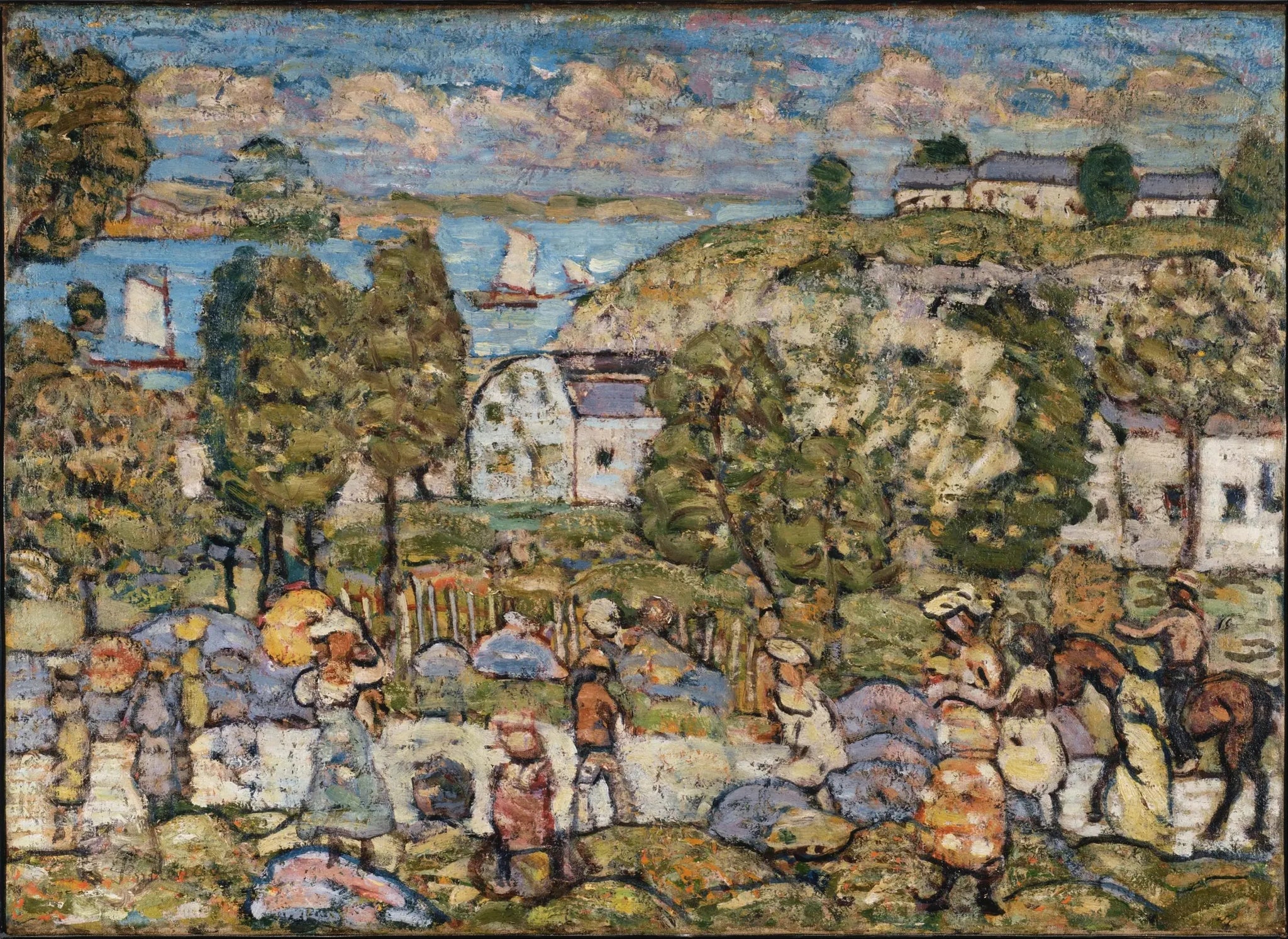 Paysage près de Nahant - Maurice Prendergast image 1 copie de tableau peinte à la main