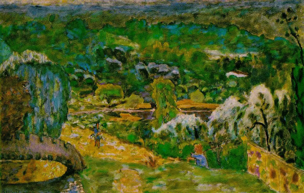 Paysage printanier - Pierre Bonnard image 1 reproduction de peinture à l’huile