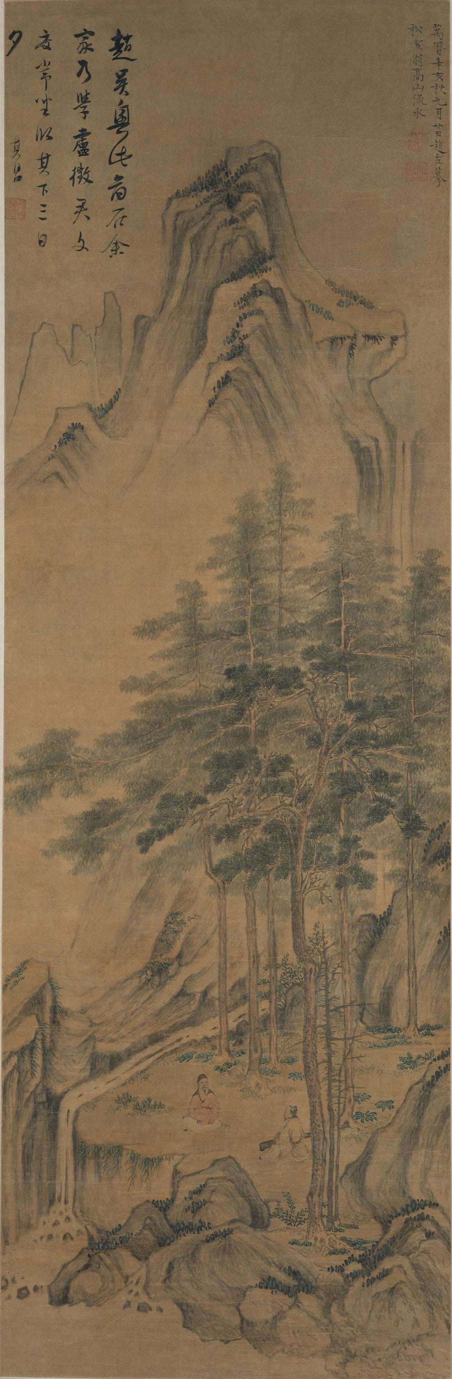 Paysage de rapides descendant d’une haute montagne - Zhao Zuo