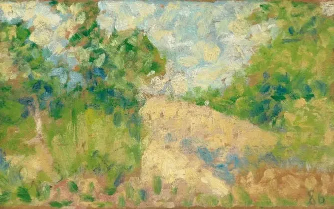 Paysage rose - Georges Seurat image 1 copie de tableau peinte à la main