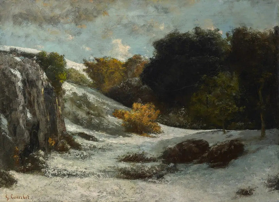 Paysage sous la neige - Gustave Courbet