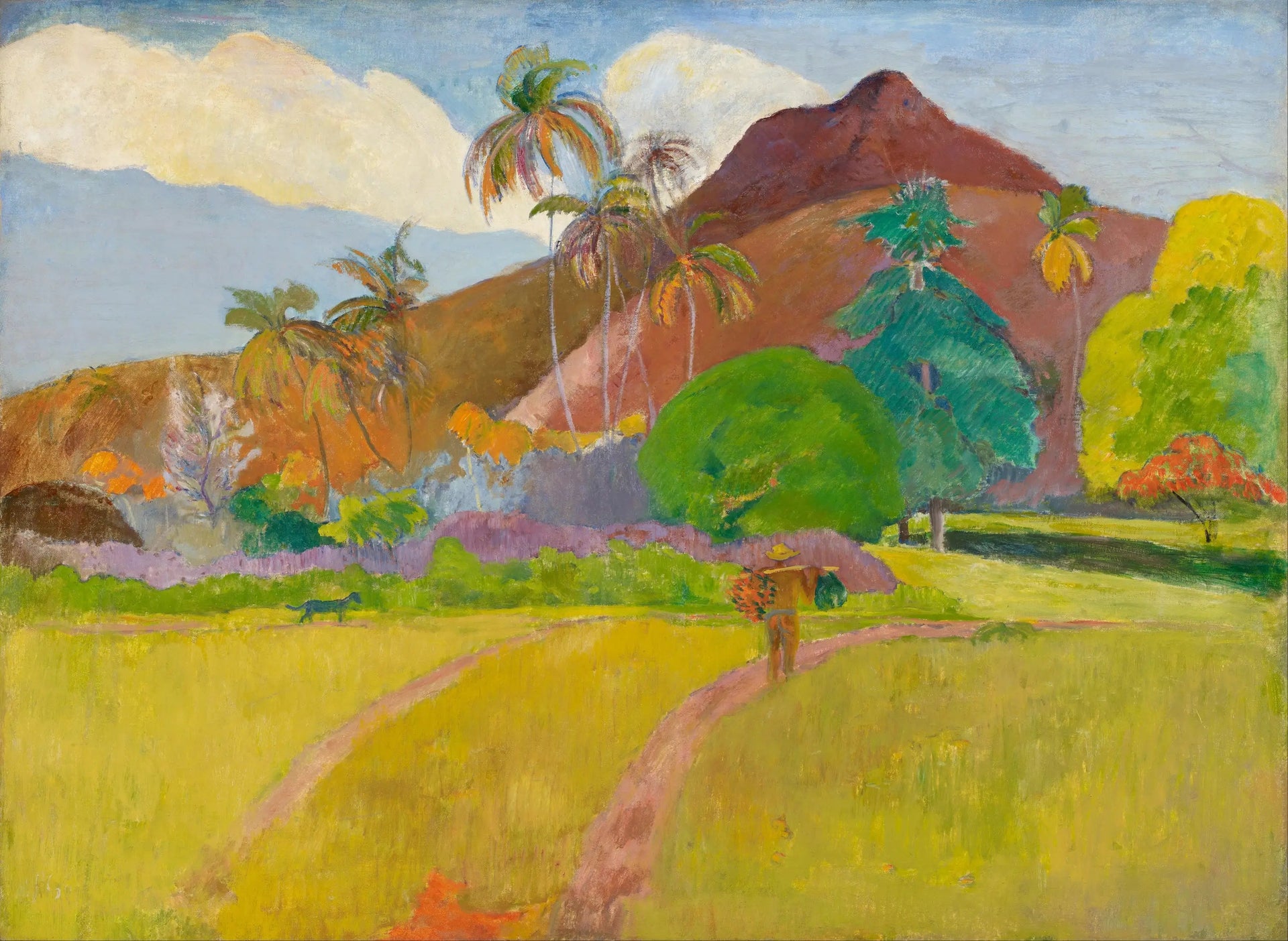 Paysage tahitien - Paul Gauguin image 1 reproduction artisanale de tableau