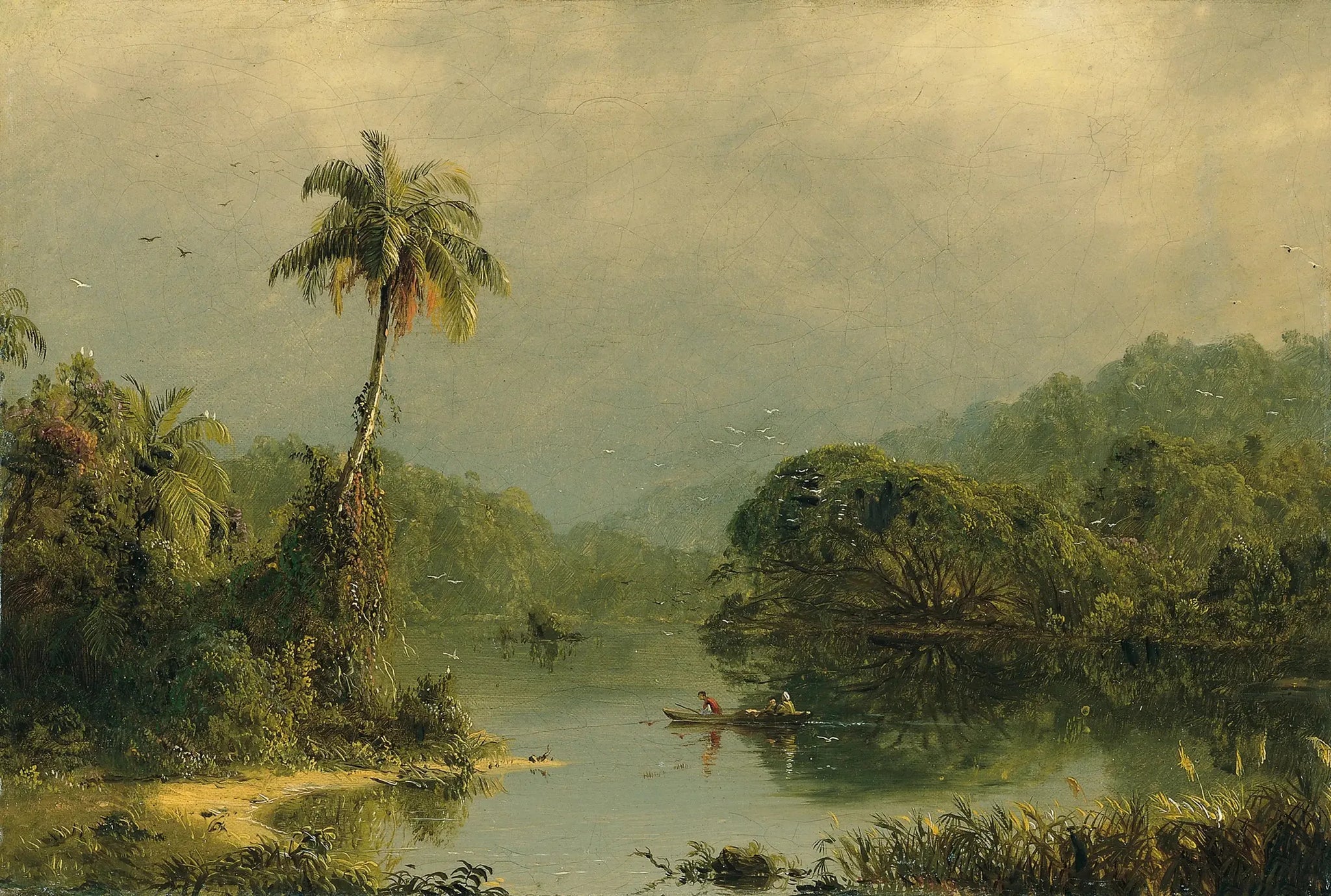 Paysage tropical - Frederic Edwin Church image 1 reproduction artisanale de tableau