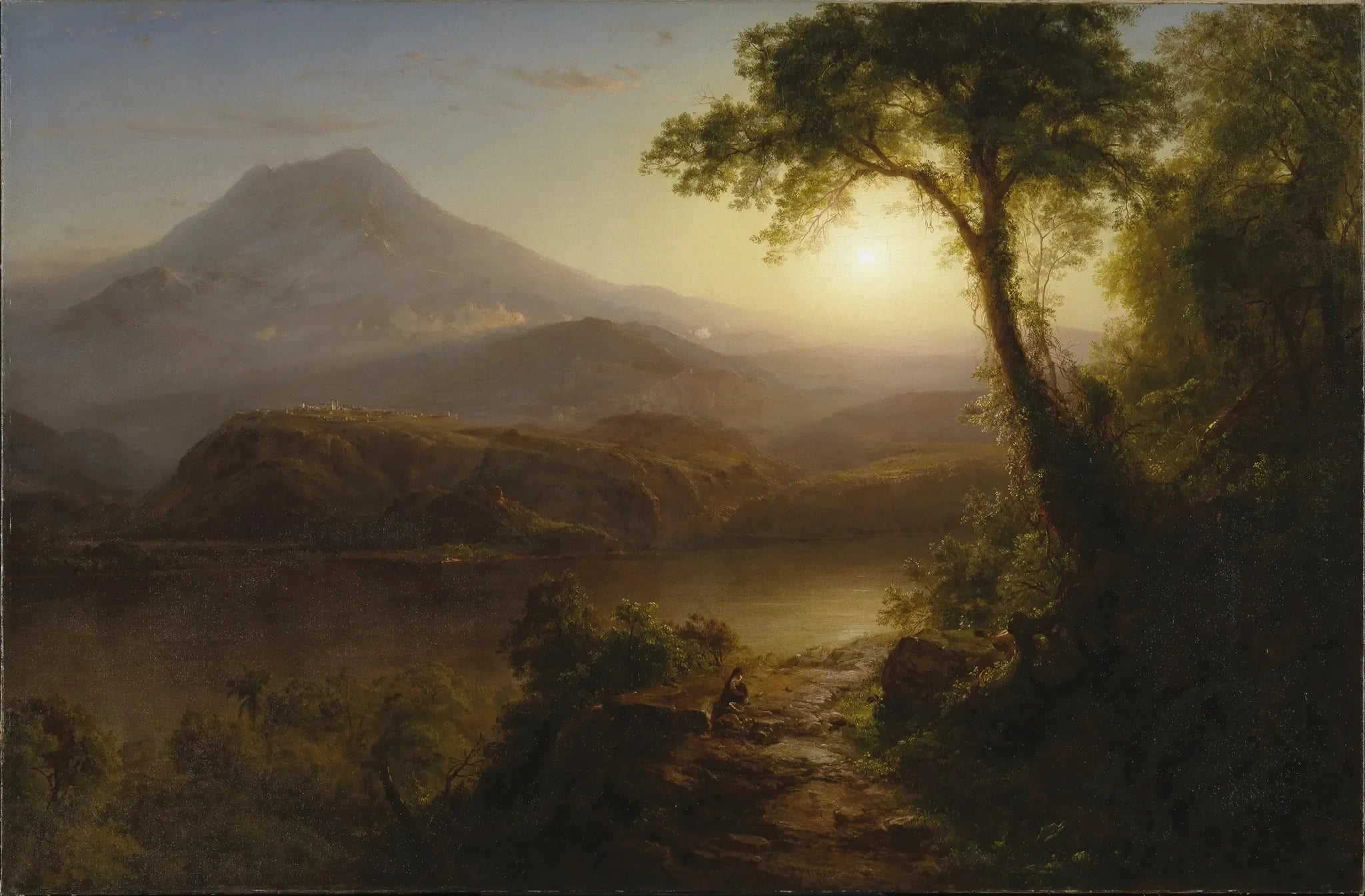 Paysage tropical - Frederic Edwin Church image 1 copie peinte à la main à l’huile