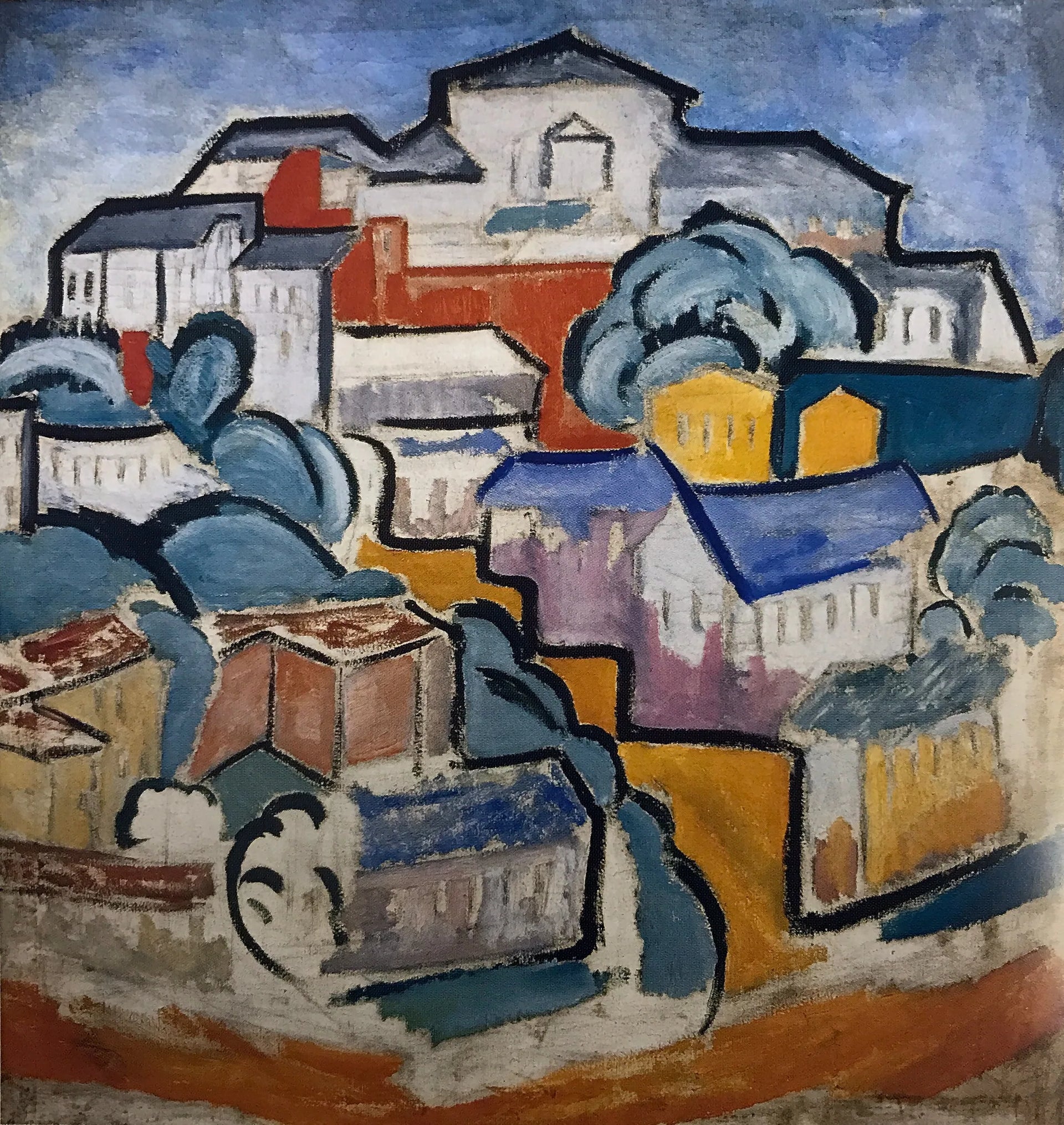 paysage urbain - Olga Rozanova image 1 copie de tableau peinte à la main