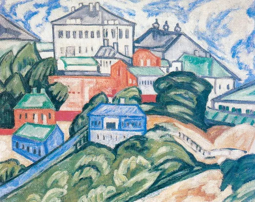 paysage urbain - Olga Rozanova image 1 reproduction de peinture à l’huile