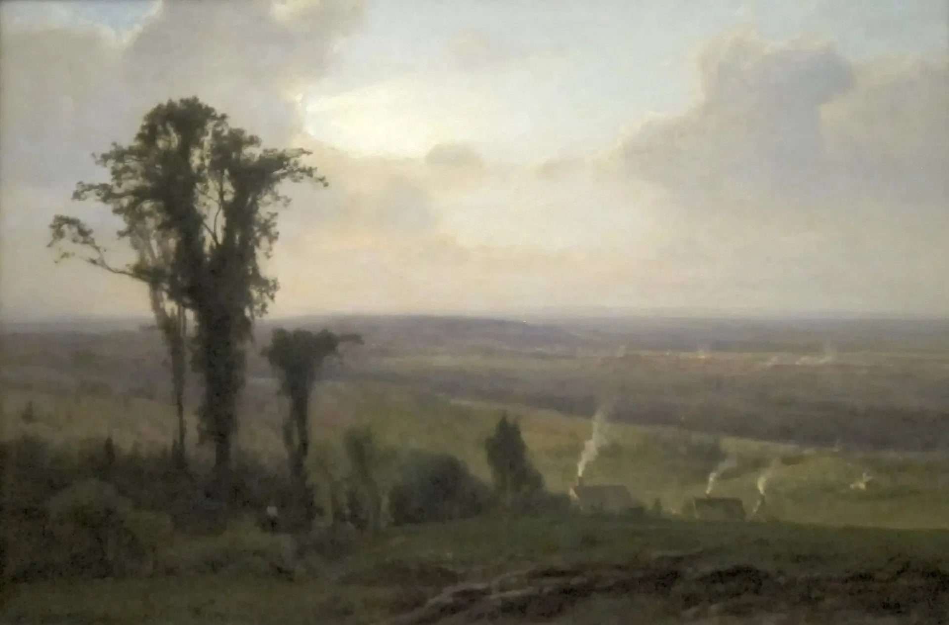 Paysage, vallée de l'Hudson - George Inness image 1 tableau peint à l’huile sur toile