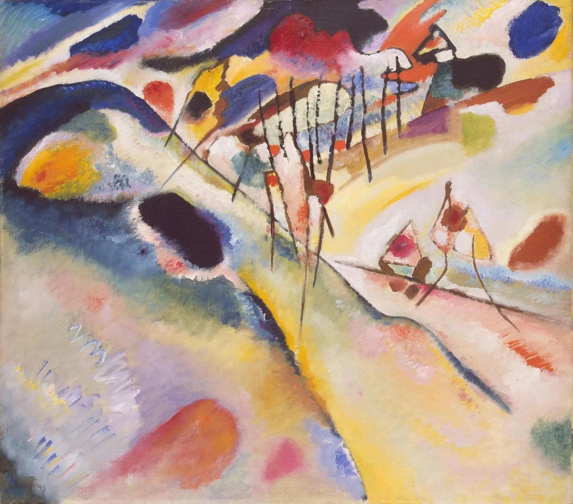 Paysage - Vassily Kandinsky image 1 copie de tableau peinte à la main
