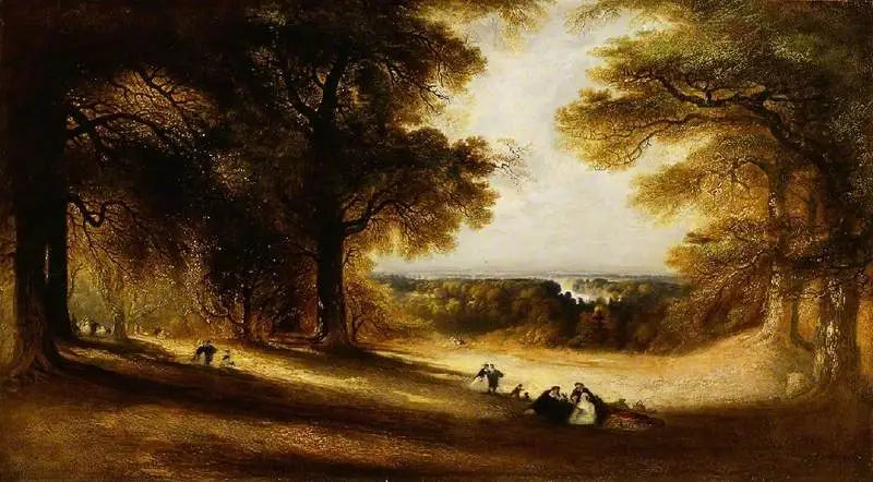 Paysage : Vue dans le parc de Richmond - John Martin image 1 reproduction d’œuvre d’art à l’huile