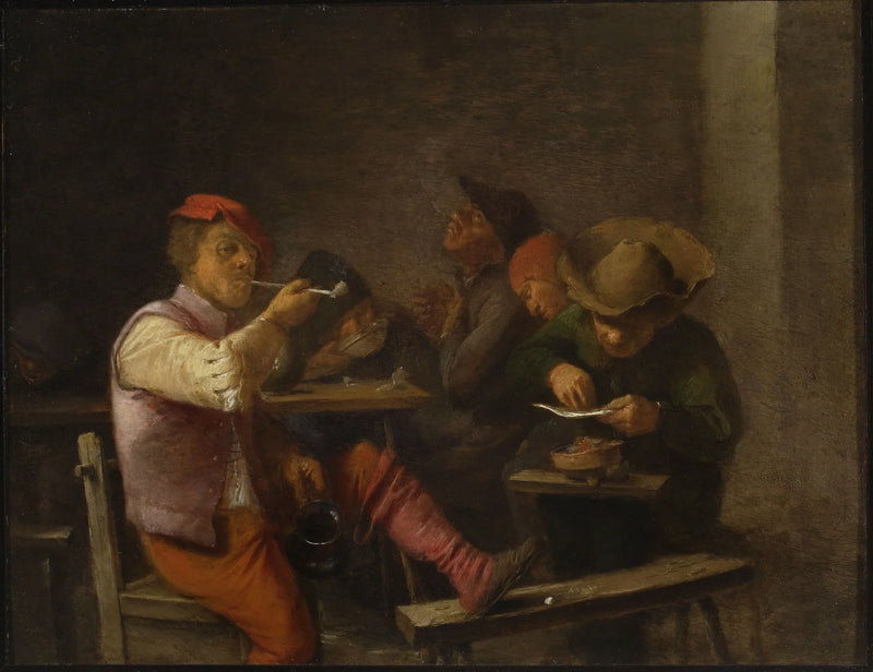 Paysan fumant du tabac dans une taverne - Adriaen Brouwer