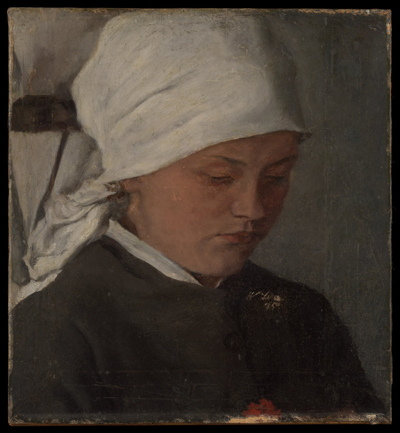 Paysanne au foulard blanc - Wilhelm Leibl