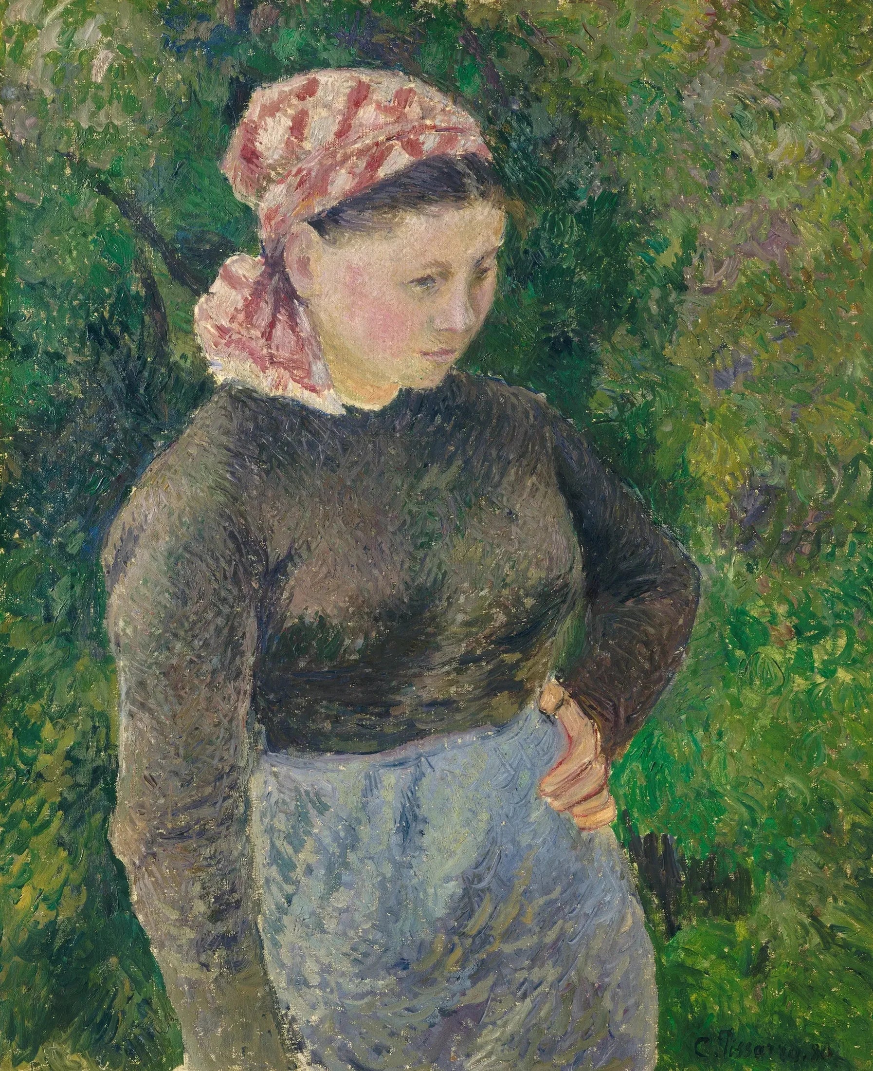 Paysanne - Camille Pissarro image 1 reproduction réalisée par Alpha Reproduction