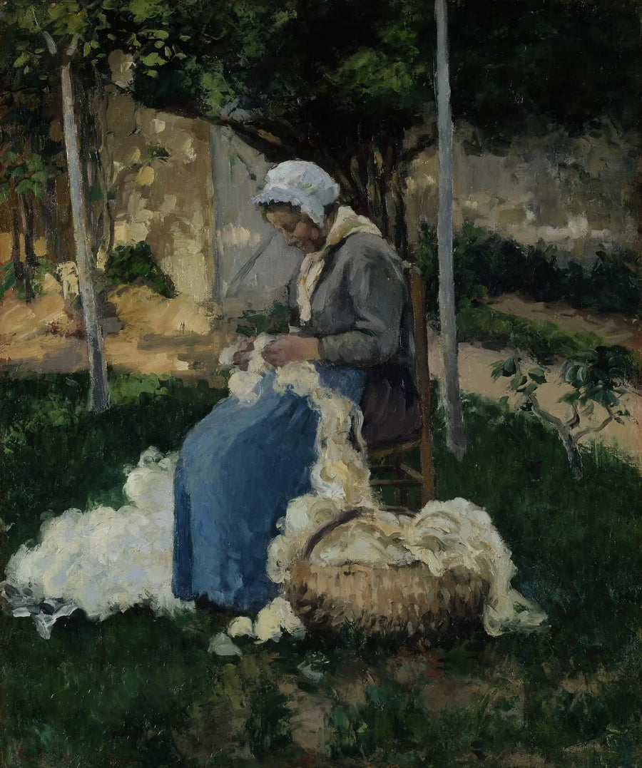 Paysanne démêlant de la laine - Camille Pissarro