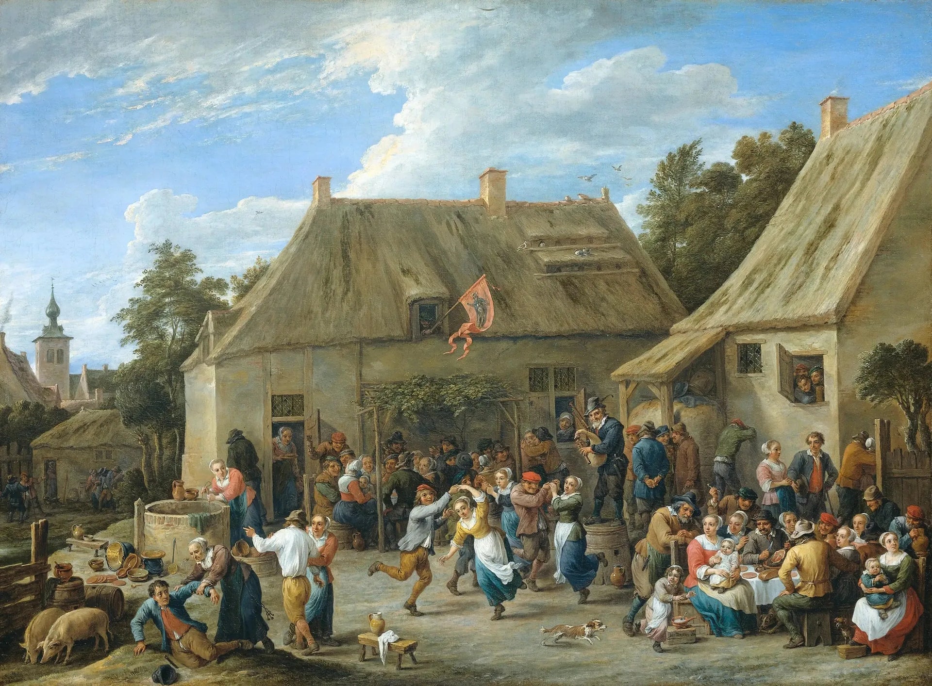 Paysanne Kermesse - David Teniers le Jeune image 1 tableau peint à l’huile sur toile