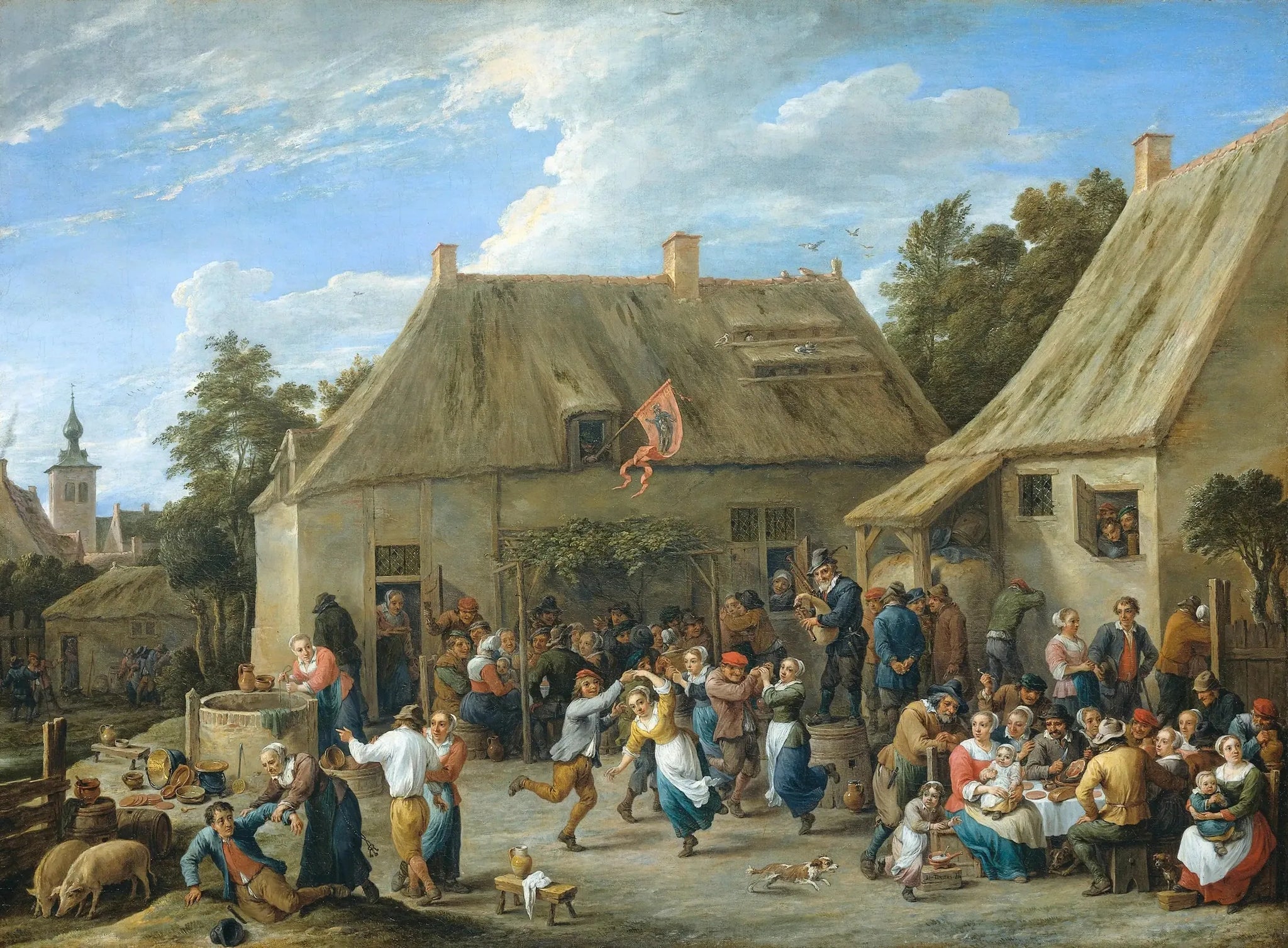 Paysanne Kermesse - David Teniers le Jeune image 1 tableau peint à l’huile sur toile