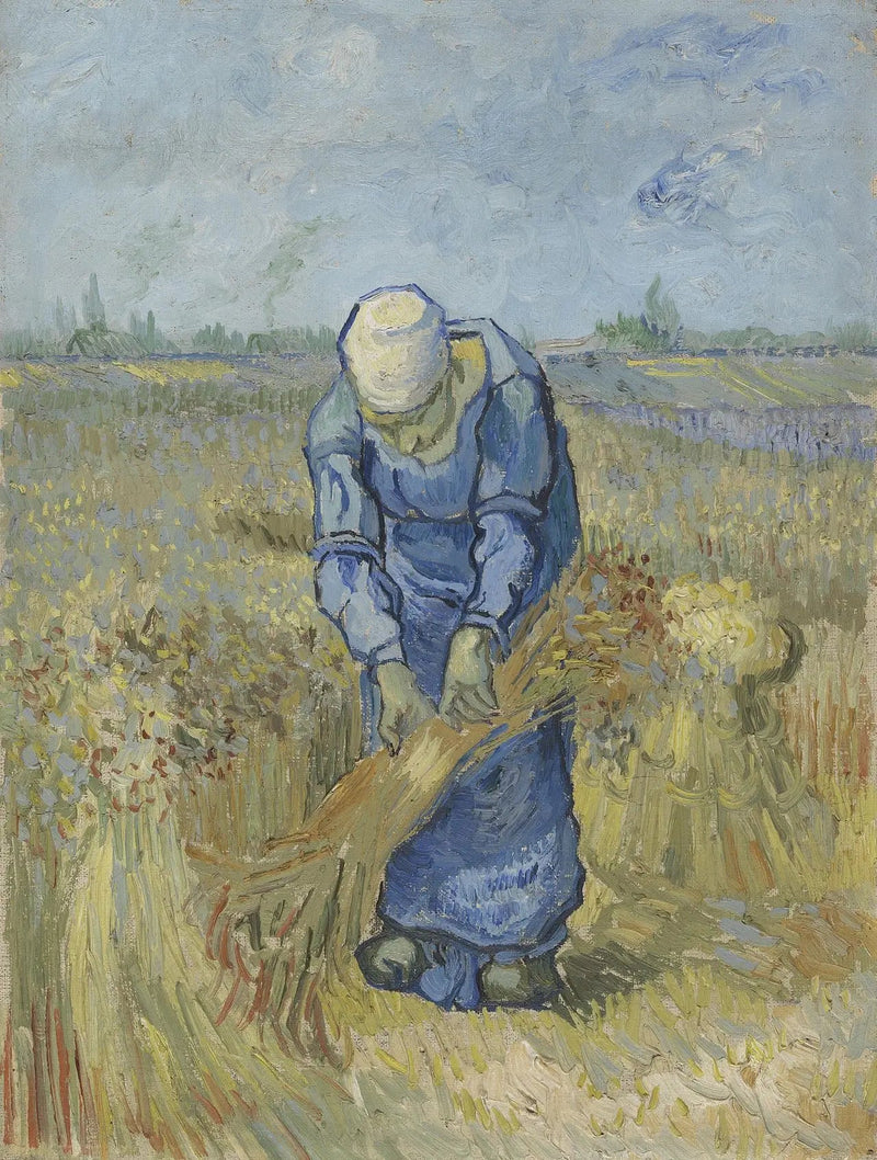 Paysanne liant des gerbes (d'après Millet) - Vincent van Gogh