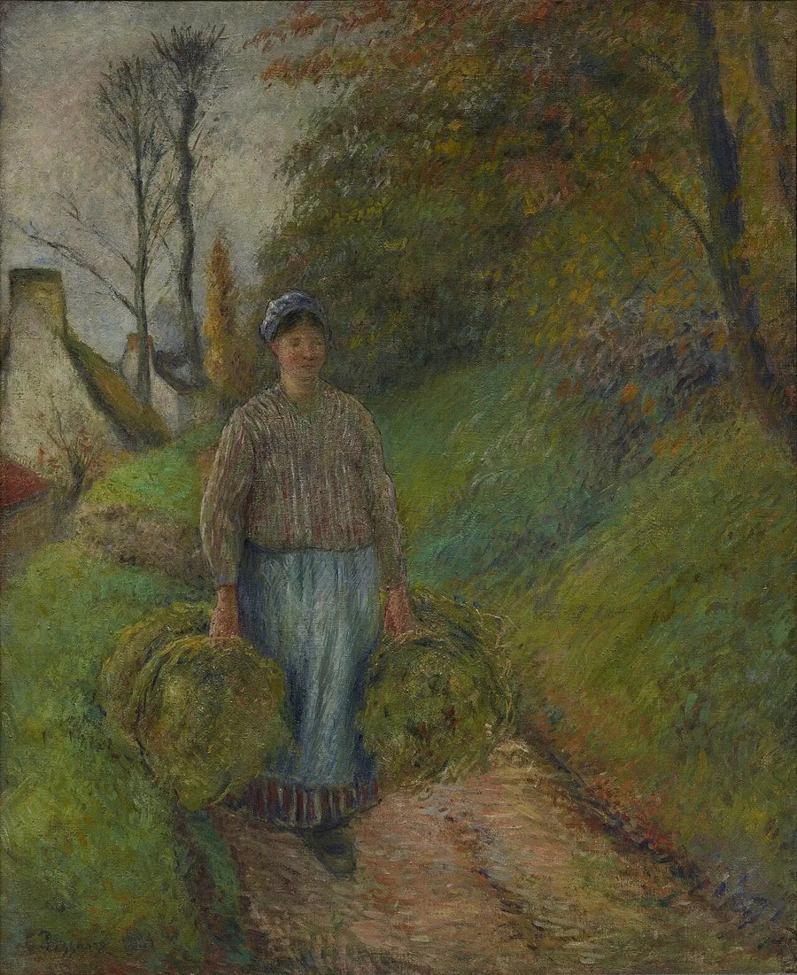 Paysanne portant deux balles de foin - Camille Pissarro