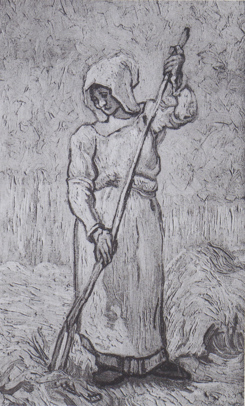 Paysanne au râteau, d’après Millet, F698 – Van Gogh