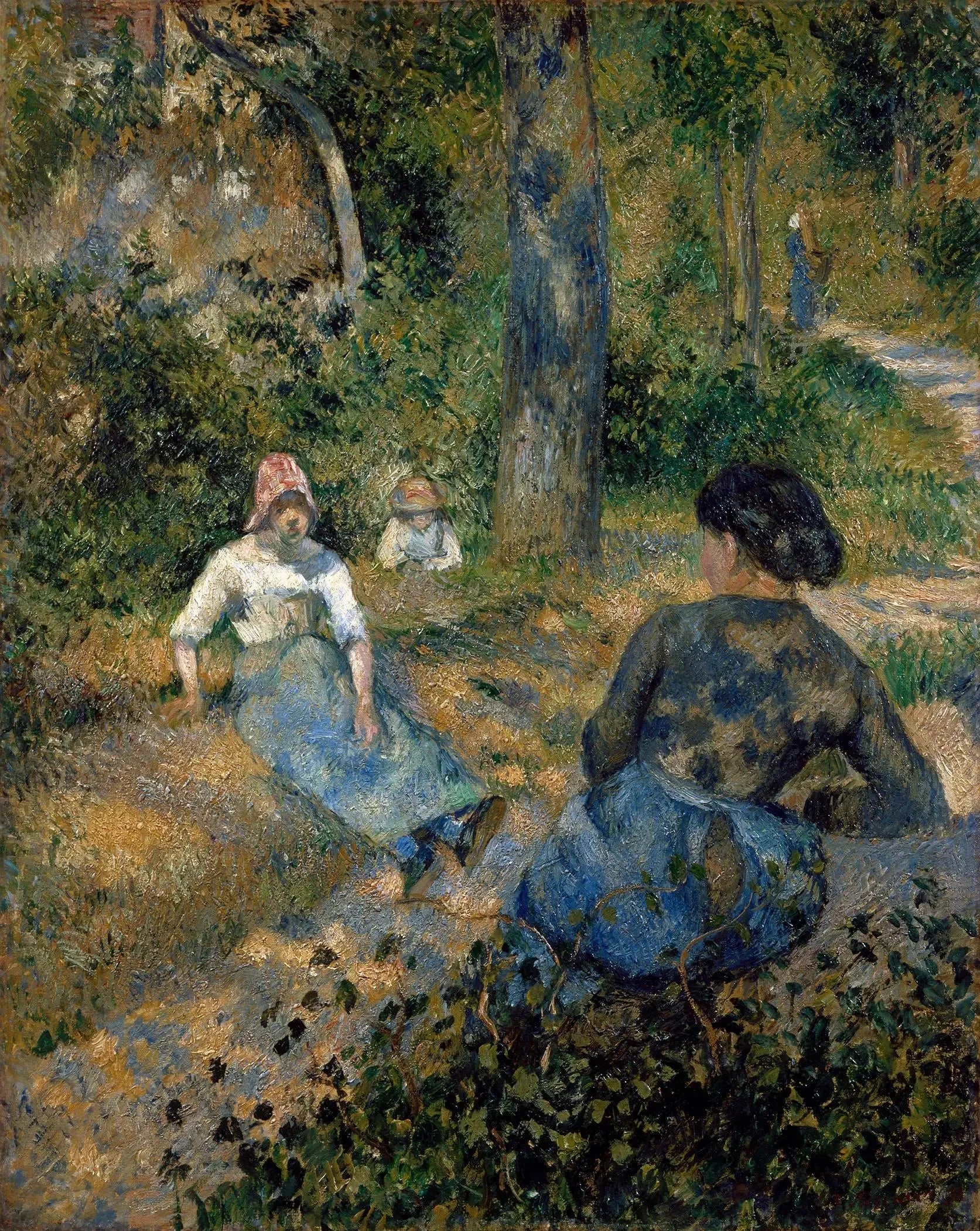 Paysannes au repos - Camille Pissarro image 1 tableau peint à l’huile sur toile