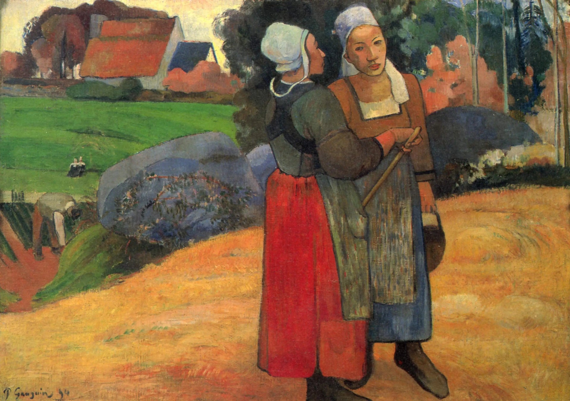 Paysannes bretonnes - Paul Gauguin image 1 copie de tableau peinte à la main