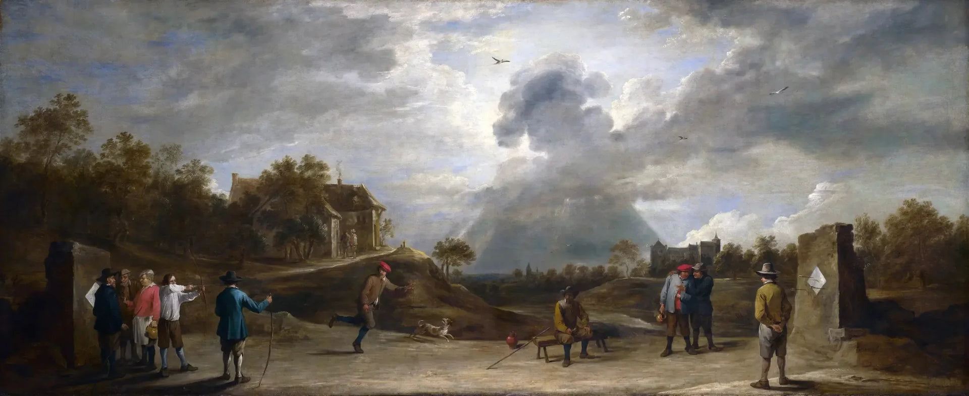 Paysans au tir à l'arc - David Teniers le Jeune image 1 copie peinte à la main à l’huile
