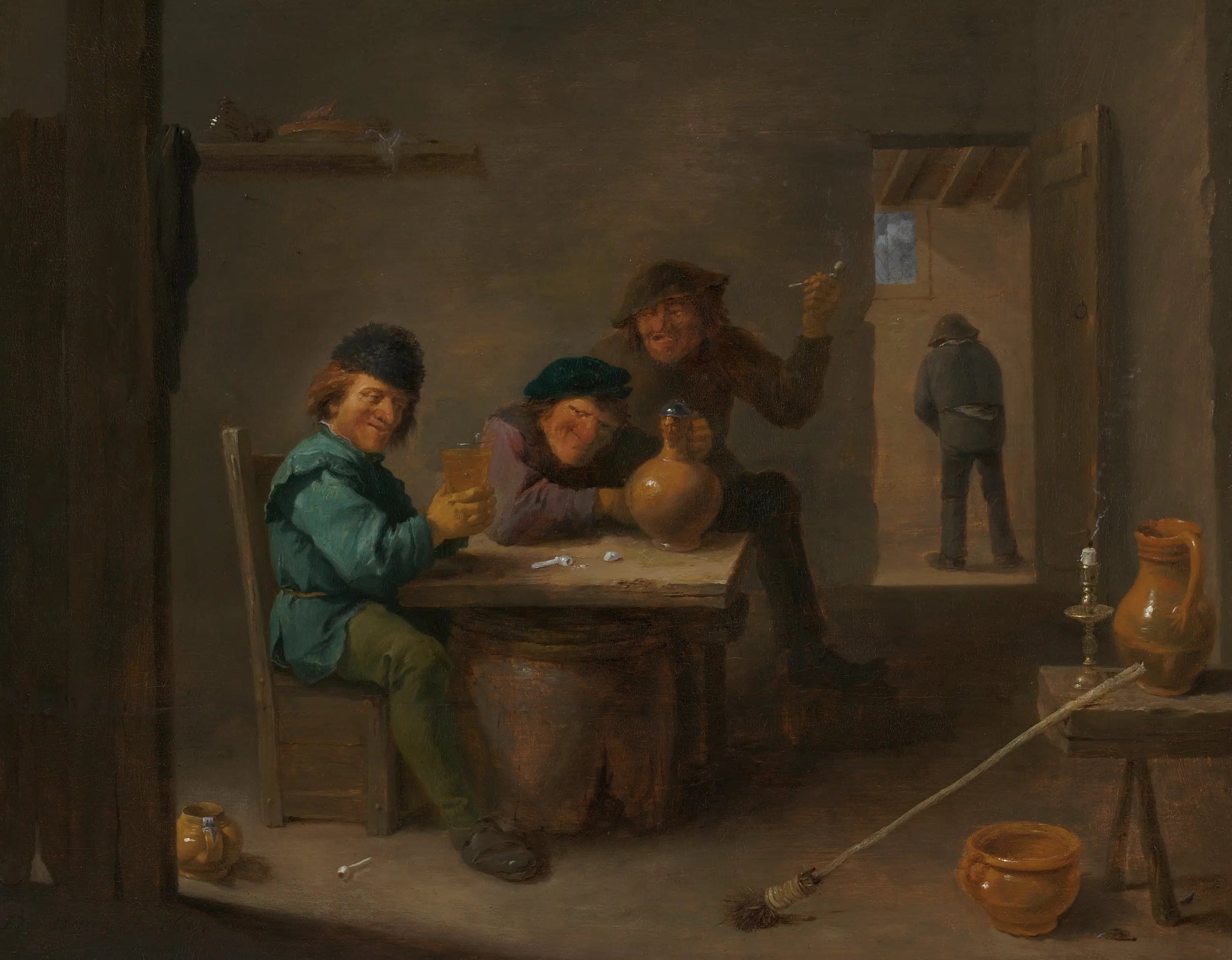 Paysans dans une taverne - David Teniers le Jeune image 1 tableau peint à l’huile sur toile