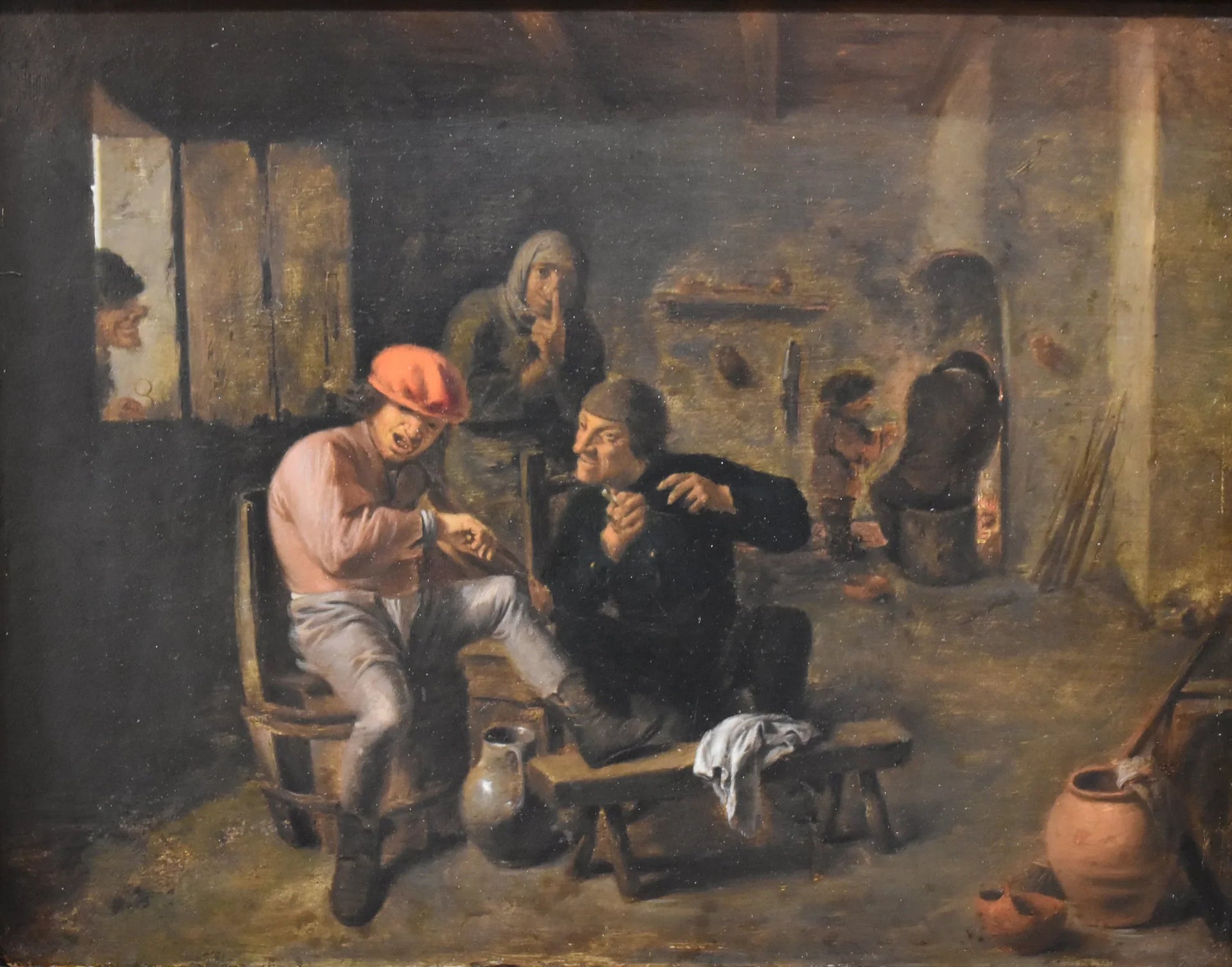Paysans écoutant un violoniste - Adriaen Brouwer image 1 tableau peint à l’huile sur toile