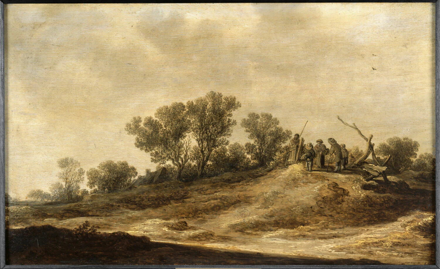 Paysans sur un talus - Jan van Goyen