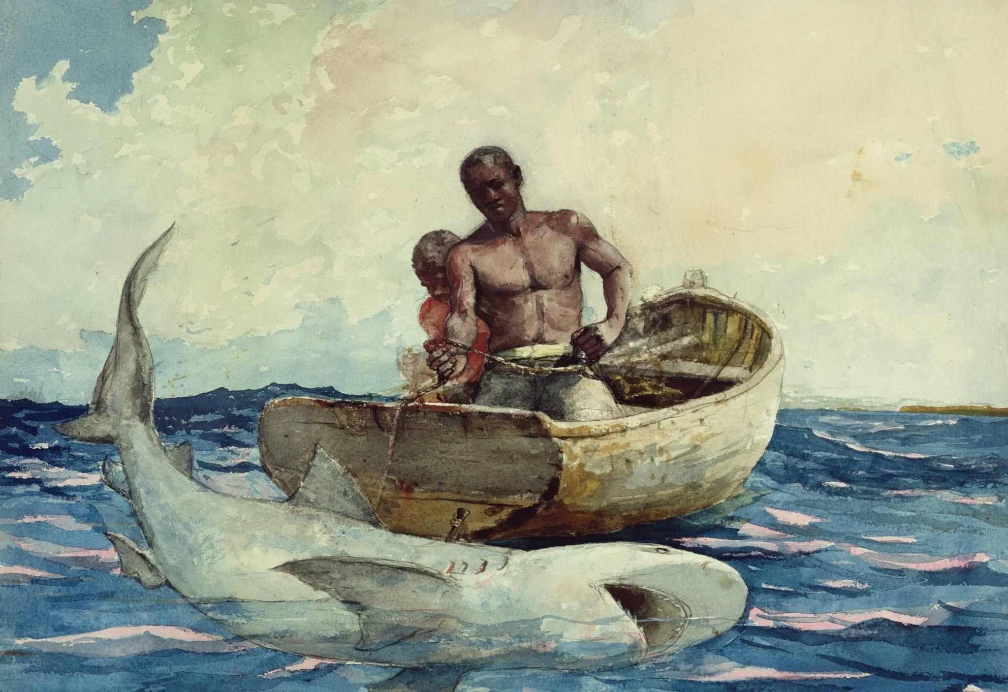 Pêche au requin - Winslow Homer image 1 reproduction réalisée par Alpha Reproduction