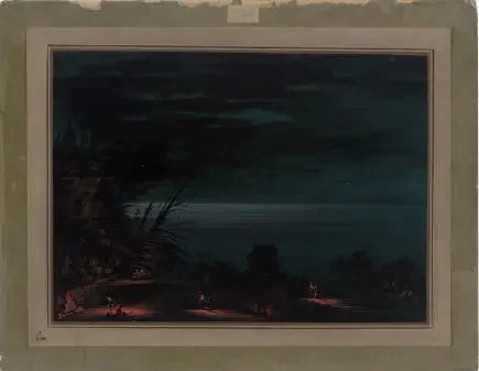 Pêche au saumon au harpon - Ottawa - George Catlin image 1 reproduction artisanale de tableau