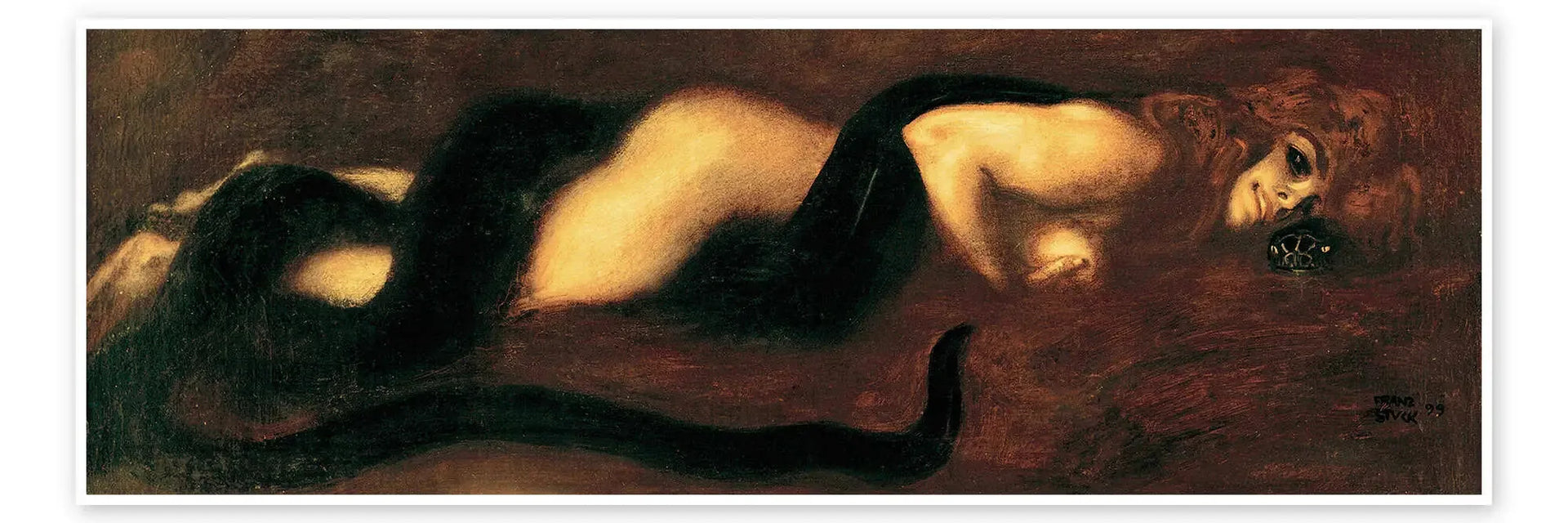 Péché - Franz von stuck image 1 copie de tableau peinte à la main