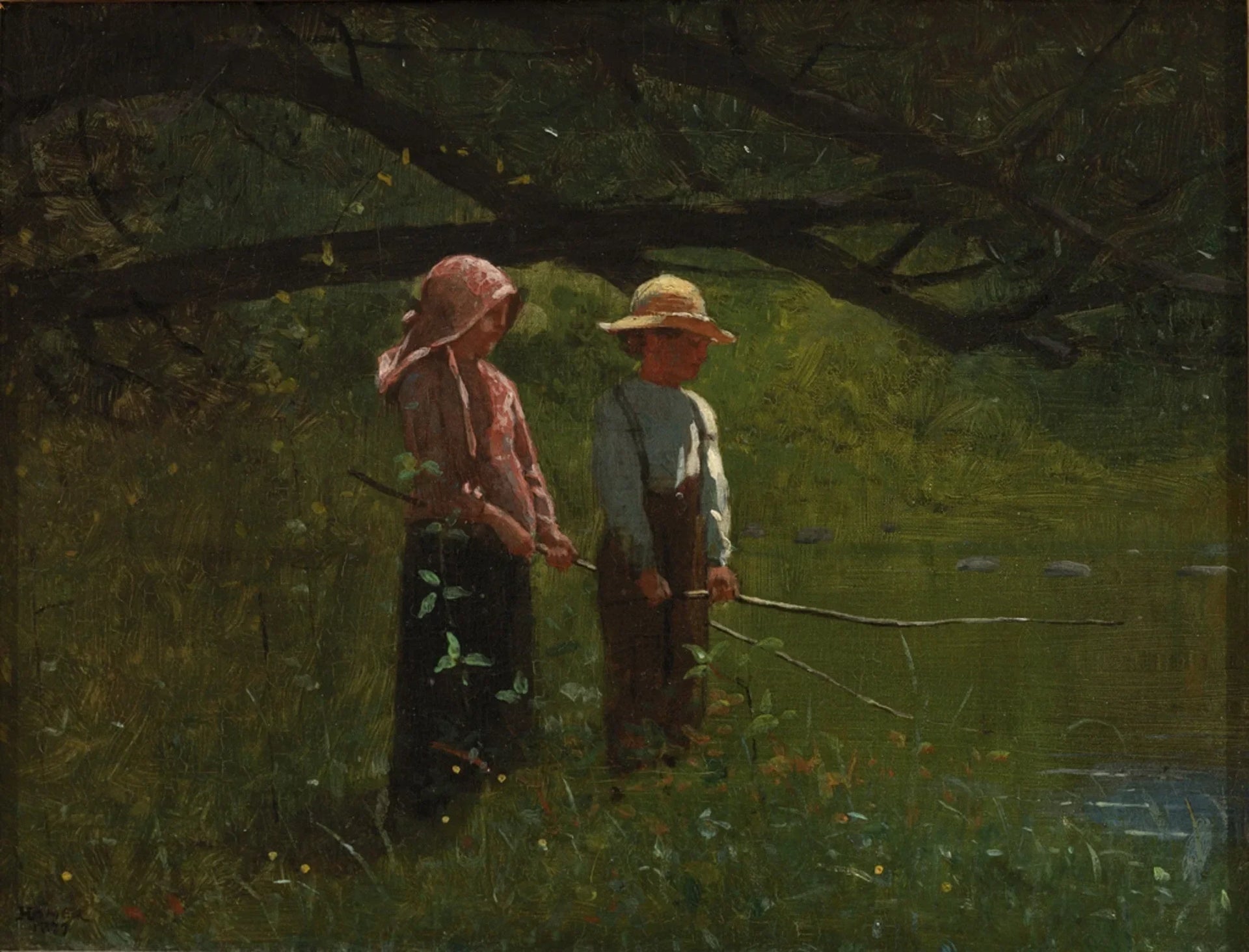 Pêche - Winslow Homer image 1 reproduction de peinture à l’huile