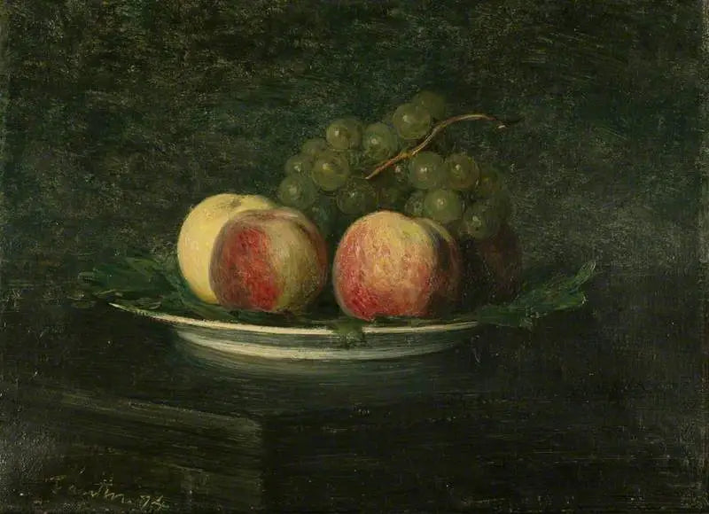 Pêches et raisins - Henri Fantin-Latour image 1 tableau peint à l’huile sur toile