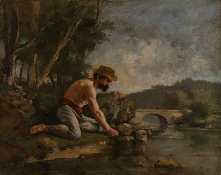 Pêcheur à la ligne - Gustave Courbet