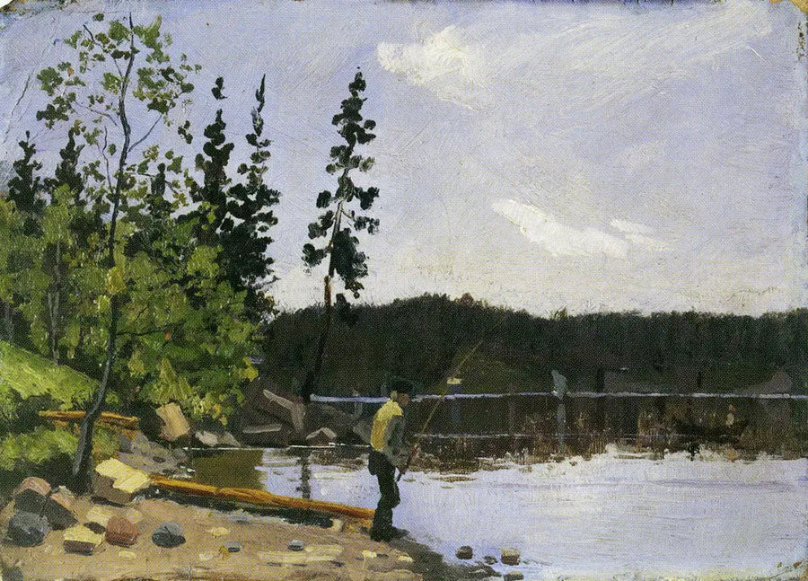 Pêcheur près de l'eau - Edvard Munch