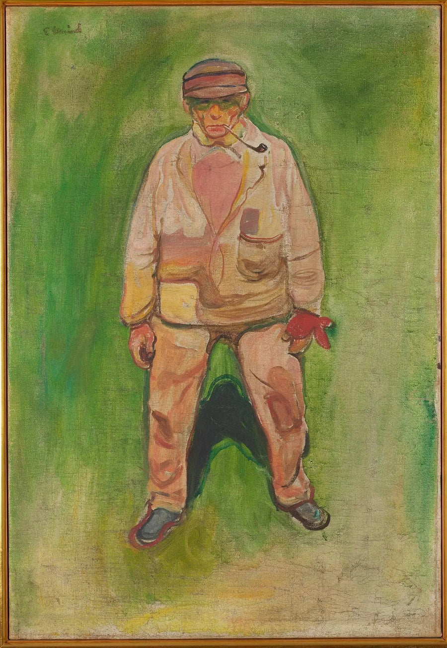 Pêcheur sur une prairie verte - Edvard Munch