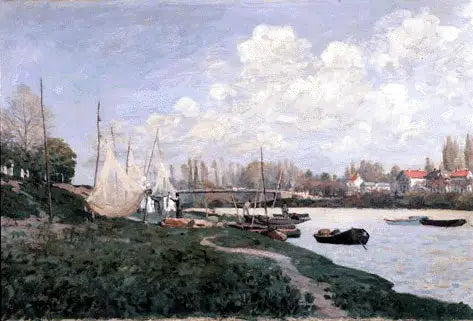 Pêcheurs étendant leurs filets - Alfred Sisley image 1 reproduction d’œuvre d’art à l’huile