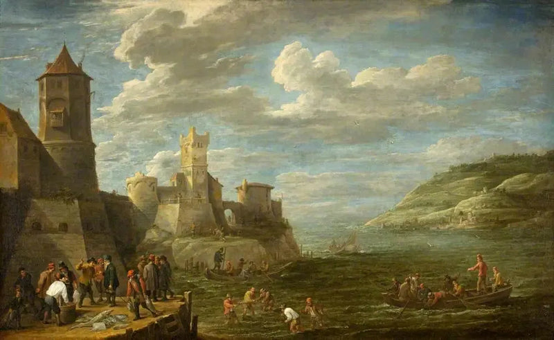 Pêcheurs sur un quai - David Teniers le Jeune