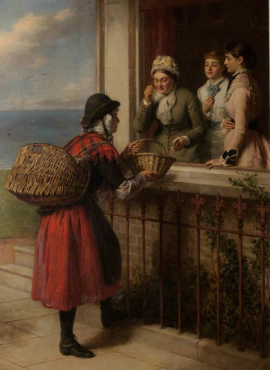 Pêcheuse de Tenby - William Powell Frith image 1 copie peinte à la main à l’huile