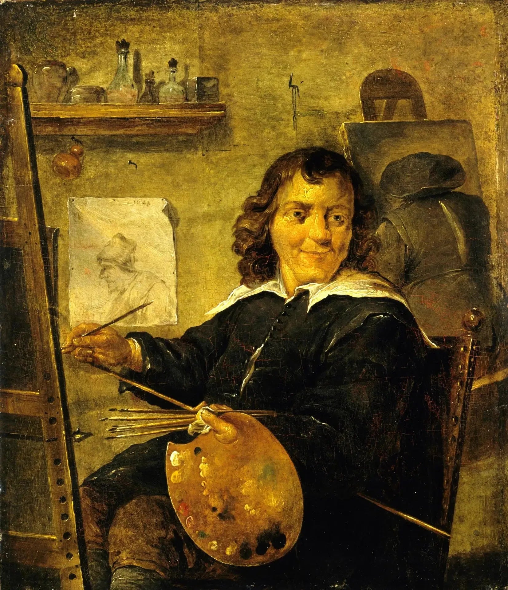 Peintre dans son atelier - David Teniers le Jeune image 1 copie de tableau peinte à la main