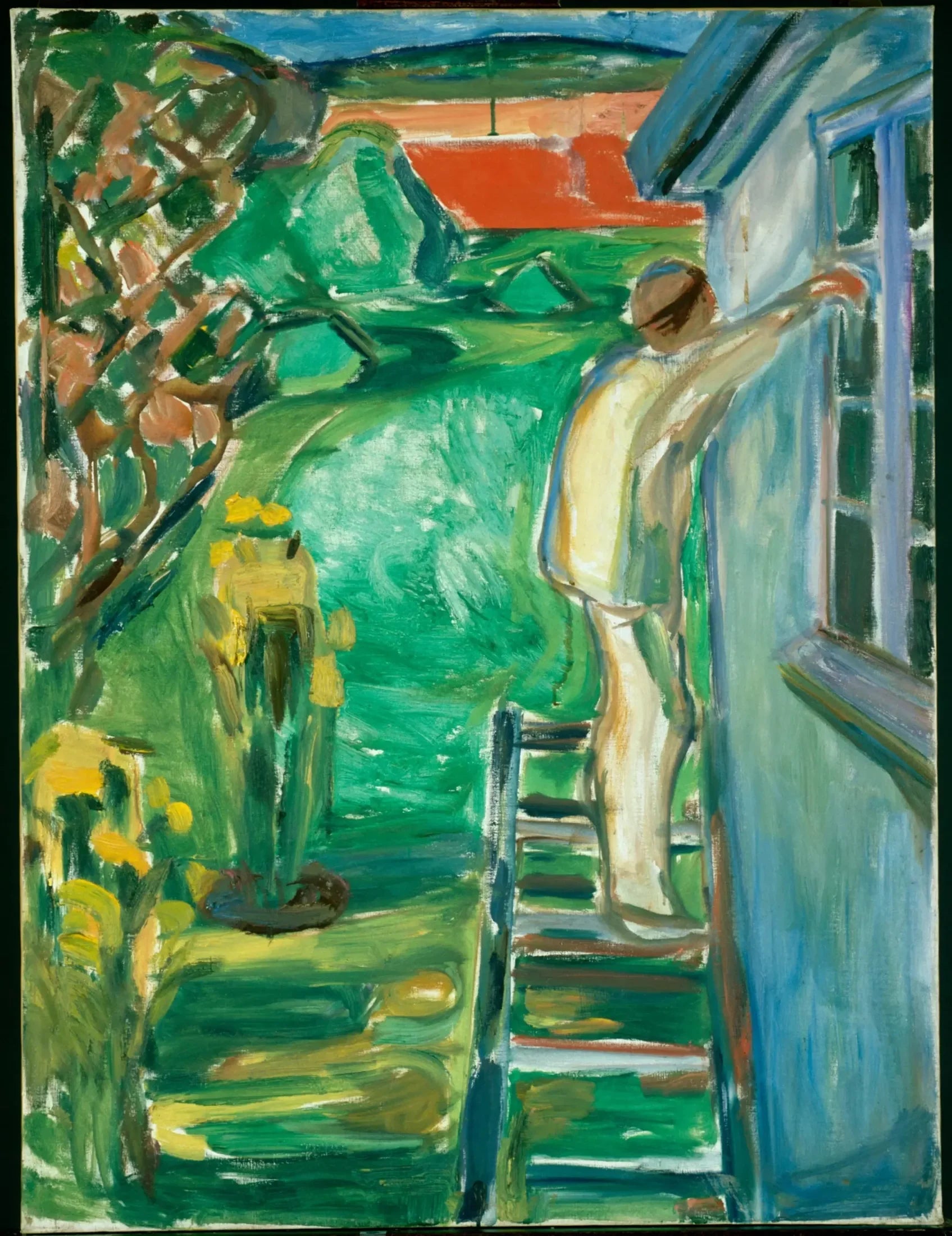 Peintre près du mur - Edvard Munch image 1 reproduction artisanale de tableau